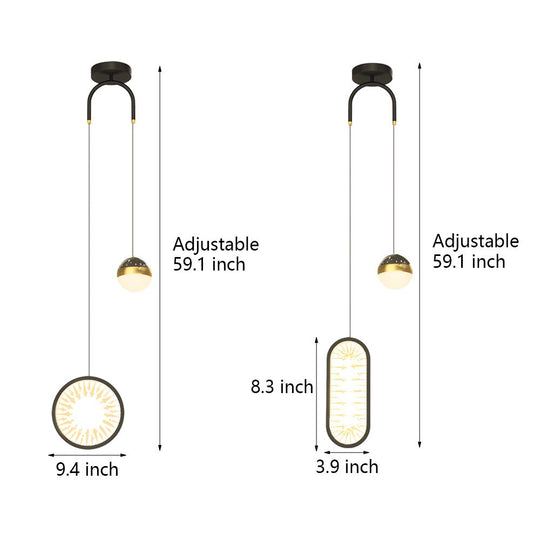 Starry Projection Pendant Light with 3-Step Dimming