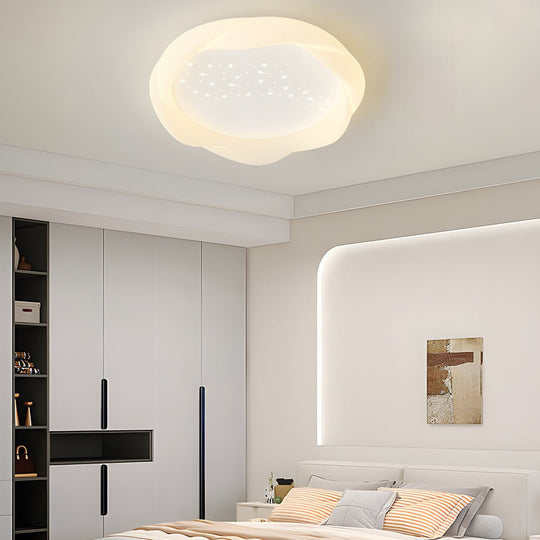 Round PE Shade Ceiling Light with 3-Step Dimming