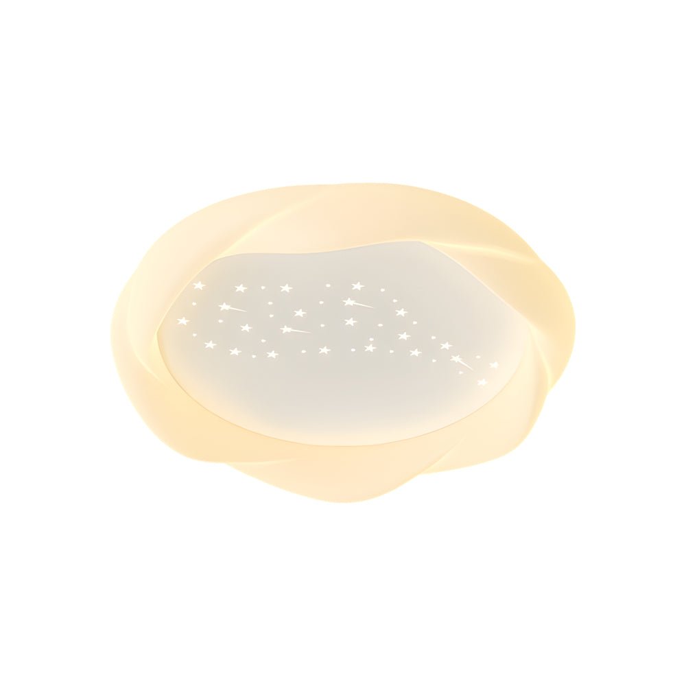 Round PE Shade Ceiling Light with 3-Step Dimming