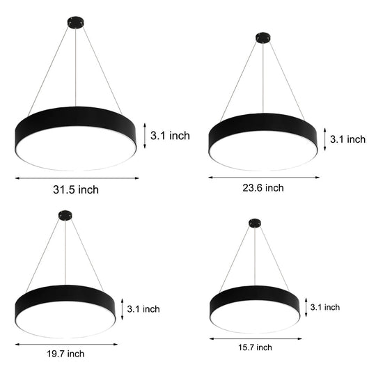 Round – Modern LED Office Pendant Light for Workspace and Meeting Rooms