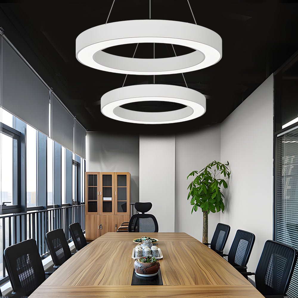 Round Ring – Modern Hanging Profile LED Pendant Light for Office, Gym, and Commercial Spaces