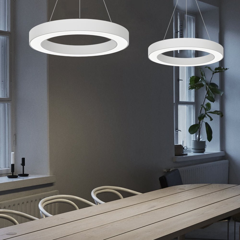 Round Ring – Modern Hanging Profile LED Pendant Light for Office, Gym, and Commercial Spaces