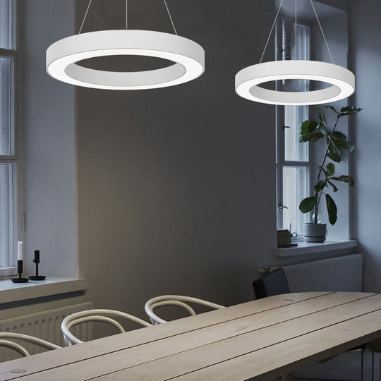 Round Ring – Modern Hanging Profile LED Pendant Light for Office, Gym, and Commercial Spaces