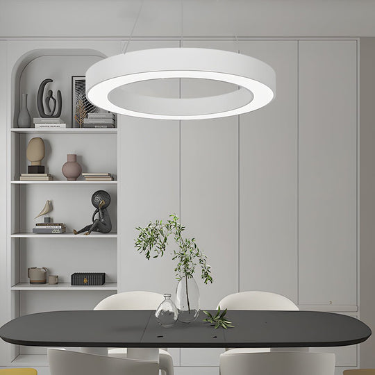 Round Ring – Modern Hanging Profile LED Pendant Light for Office, Gym, and Commercial Spaces