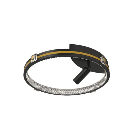 Round Ring Three Step Dimming Crystal Modern Ceiling Light with Spotlights