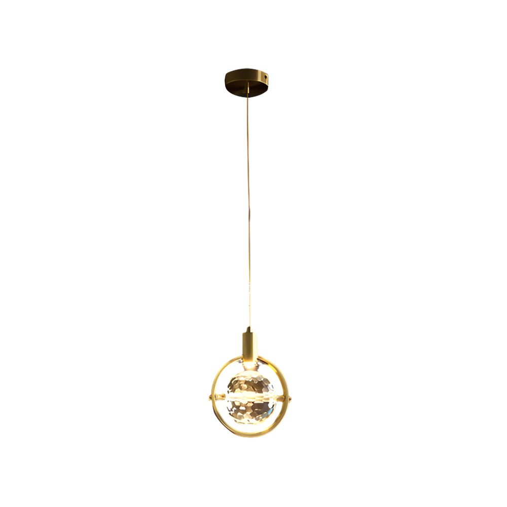 Round & Semicircle Crystal Ball Pendant Lamp – Modern LED Design