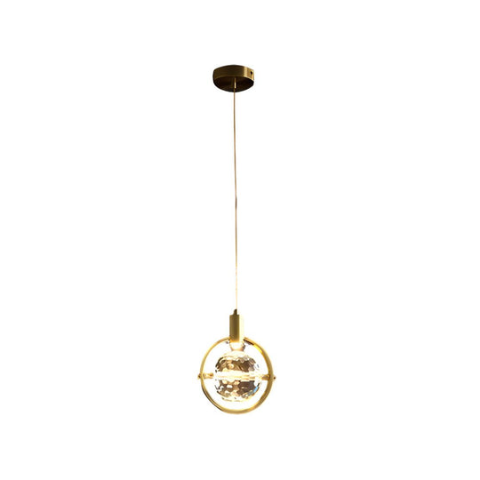 Round & Semicircle Crystal Ball Pendant Lamp – Modern LED Design