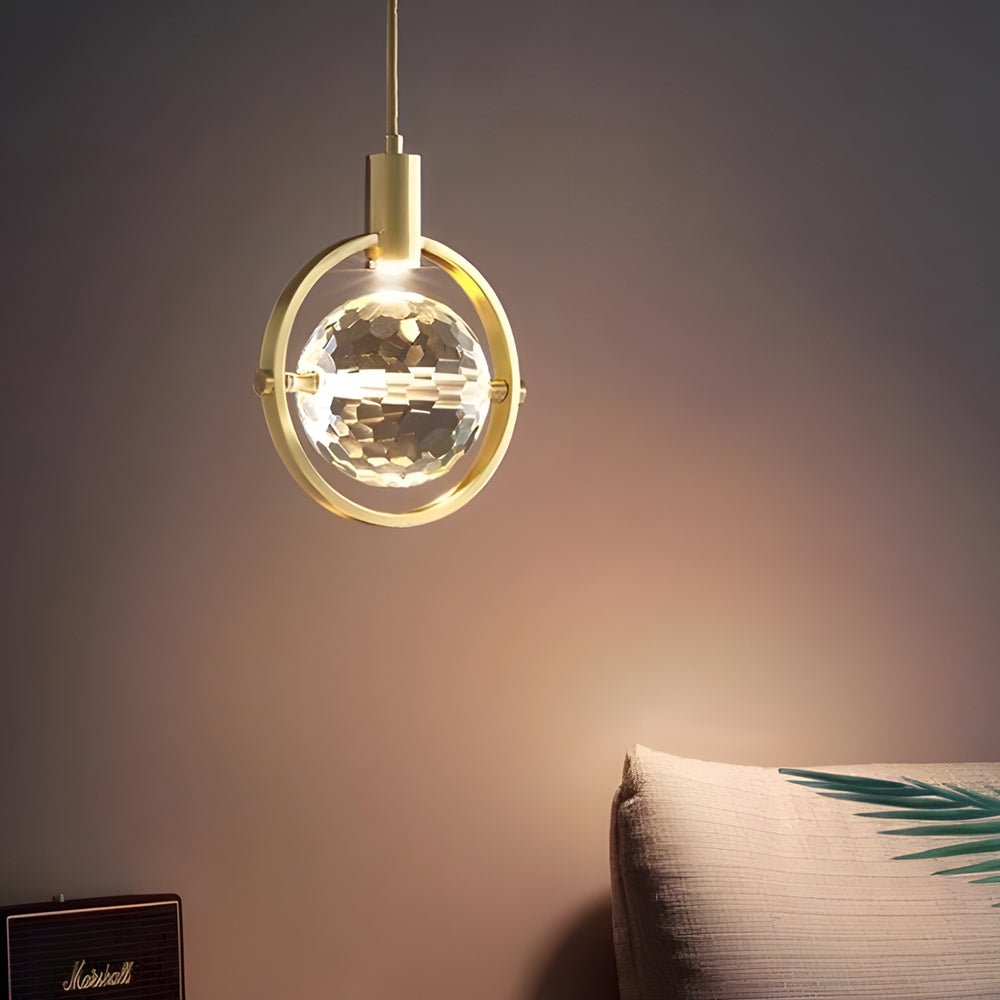 Round & Semicircle Crystal Ball Pendant Lamp – Modern LED Design