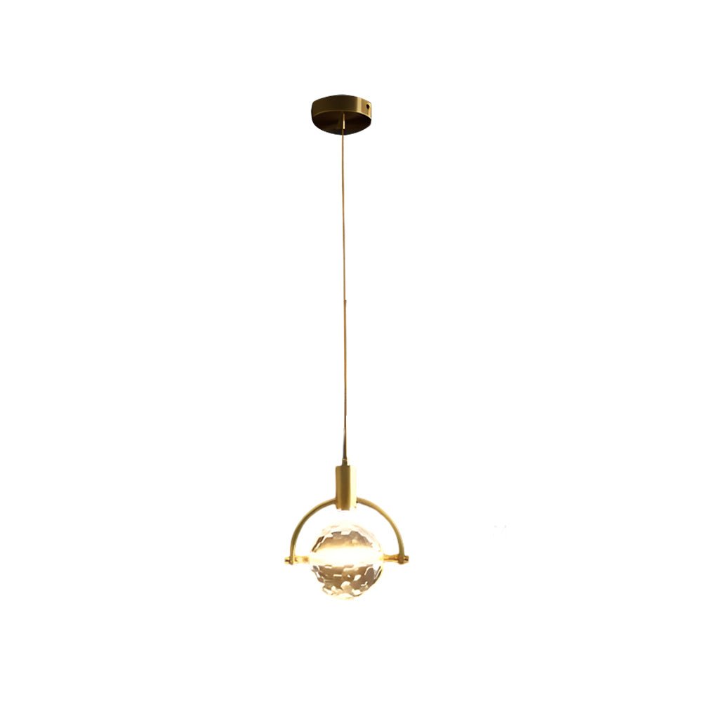 Round & Semicircle Crystal Ball Pendant Lamp – Modern LED Design