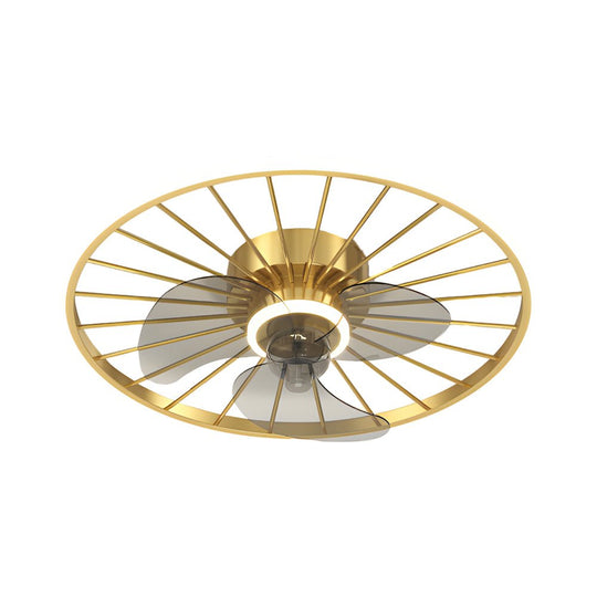 Round Nordic Ceiling Fan with Light