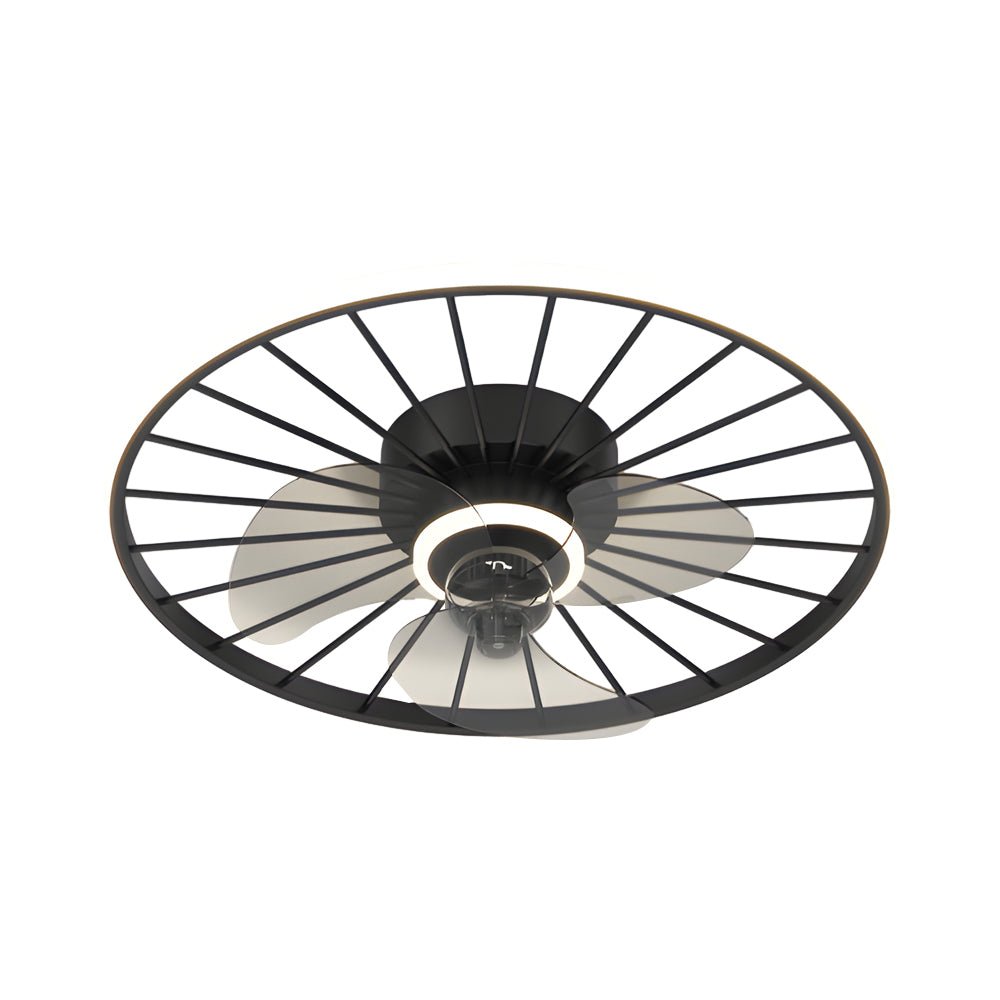 Round Nordic Ceiling Fan with Light