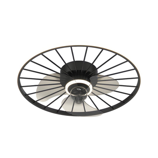 Round Nordic Ceiling Fan with Light