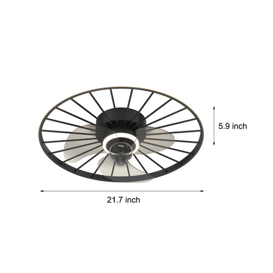 Round Nordic Ceiling Fan with Light