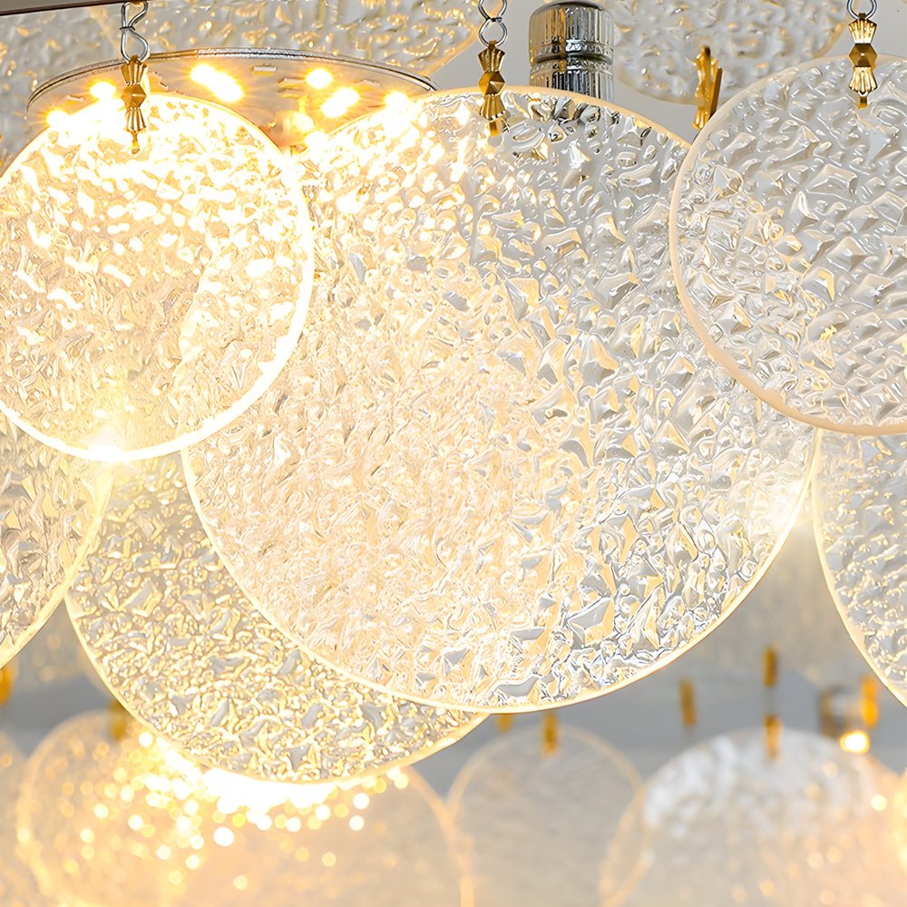 Round Small Glass Seashells 3 Step Dimming Simple Post Modern Ceiling Lamp