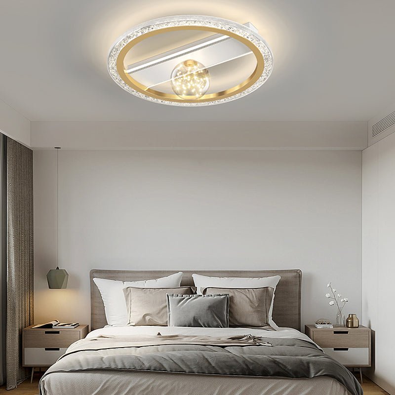 Round Square Rectangular Dimmable LED Ball Decor Modern Ceiling Light