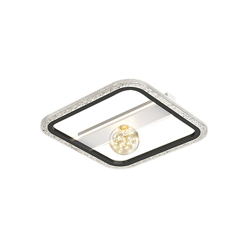Round Square Rectangular Dimmable LED Ball Decor Modern Ceiling Light