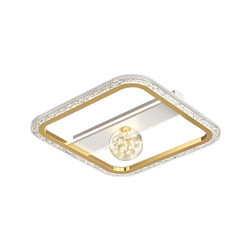 Round Square Rectangular Dimmable LED Ball Decor Modern Ceiling Light