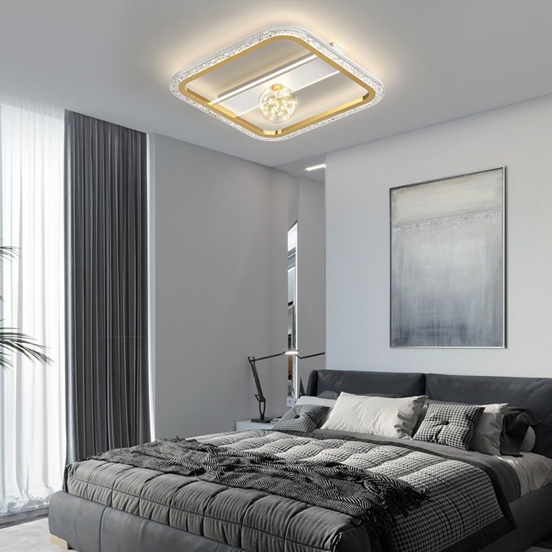 Round Square Rectangular Dimmable LED Ball Decor Modern Ceiling Light
