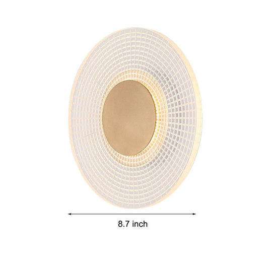 Round Stripes Grid Pattern Acrylic LED Modern Wall Lamp