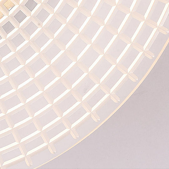 Round Stripes Grid Pattern Acrylic LED Modern Wall Lamp