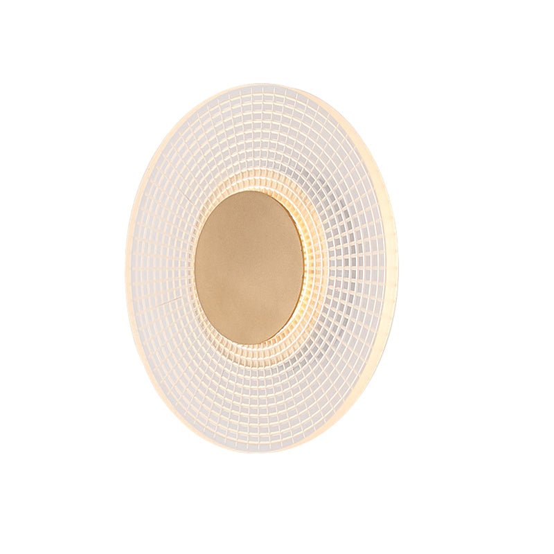Round Stripes Grid Pattern Acrylic LED Modern Wall Lamp