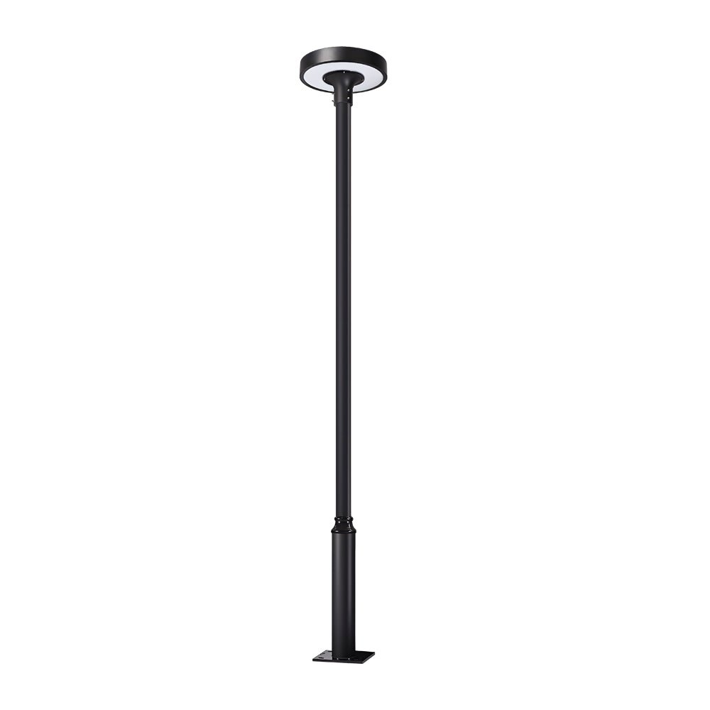 Round Waterproof Smart Remote Control LED Solar Post Top Light