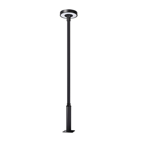 Round Waterproof Smart Remote Control LED Solar Post Top Light