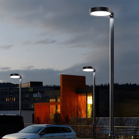 Round Waterproof Smart Remote Control LED Solar Post Top Light