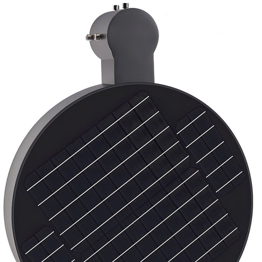 Round Waterproof Smart Remote Control LED Solar Post Top Light