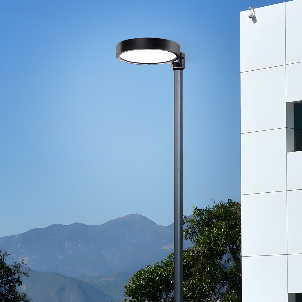 Round Waterproof Smart Remote Control LED Solar Post Top Light
