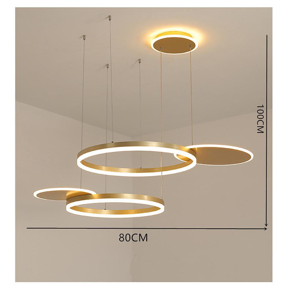 Nordic Circular 5-Light Ring LED Ceiling Chandelier – Streamlined Light Distribution
