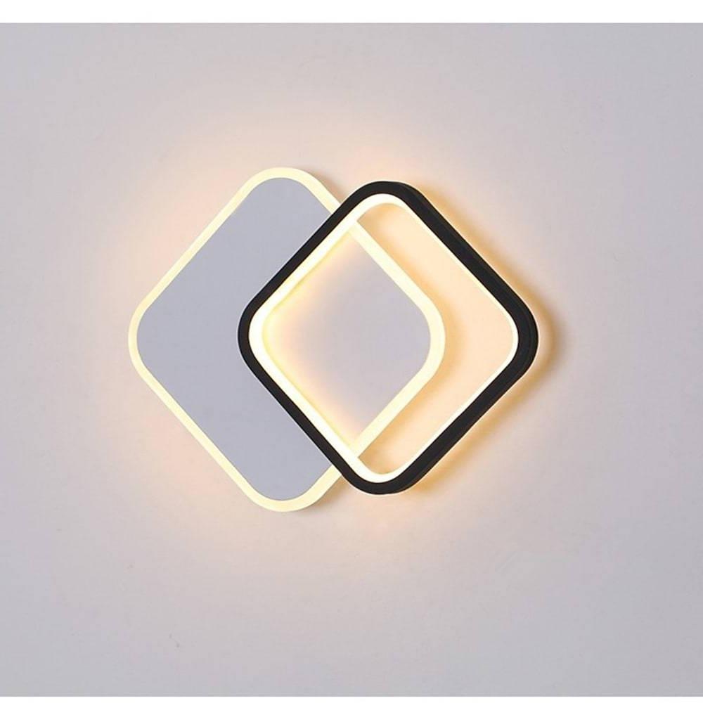 2 Square Acrylic Reflective Design LED Ceiling Light – Flush Mount