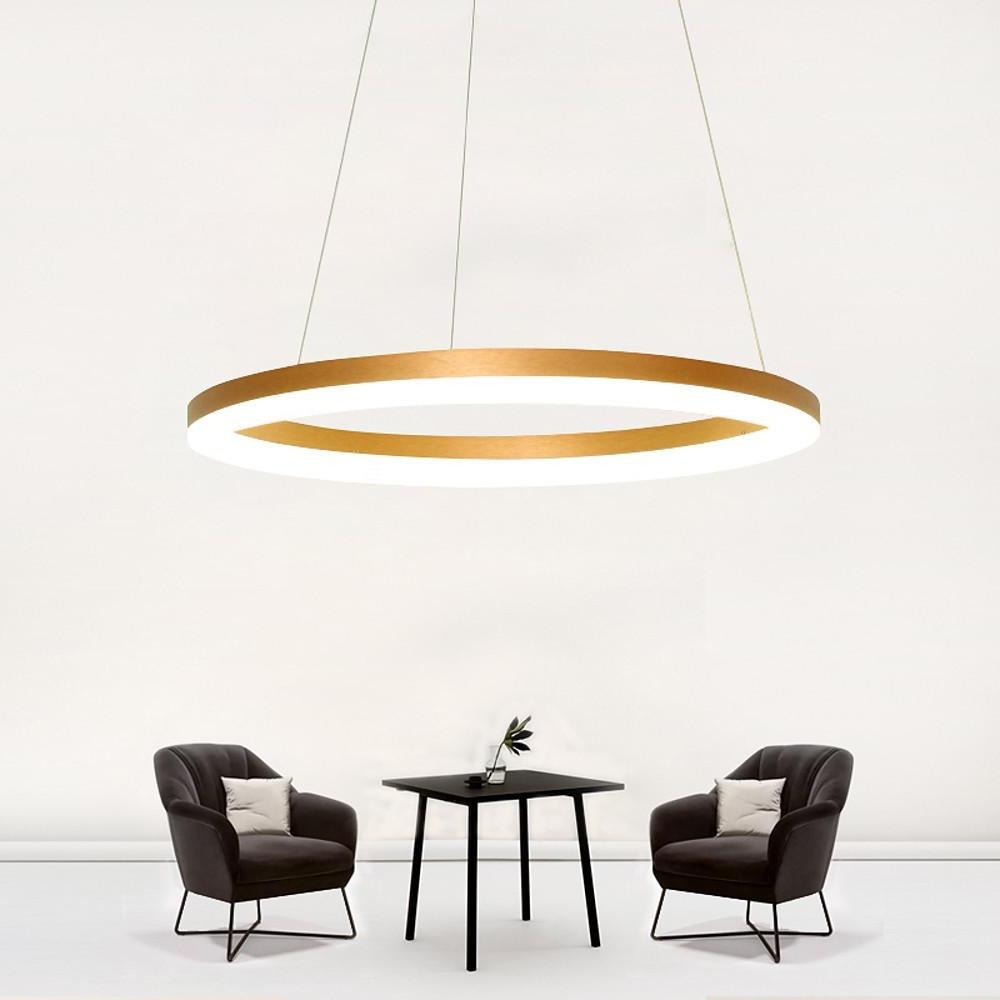 Geometric Slimline Circular Chandeliers Entry Light Dimmable Ceiling Light