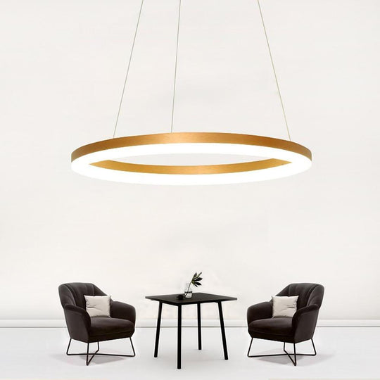 Geometric Slimline Circular Chandeliers Entry Light Dimmable Ceiling Light