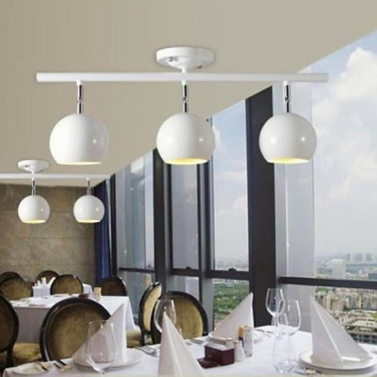 3-Light Bowled Metal Semi-Flush Mount LED Ceiling Light – Modern & Bright