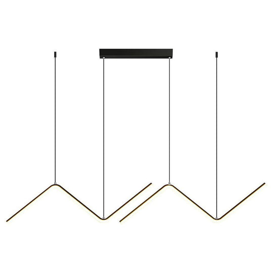 Zigzag Wave Nordic LED Dining Room Pendant Light