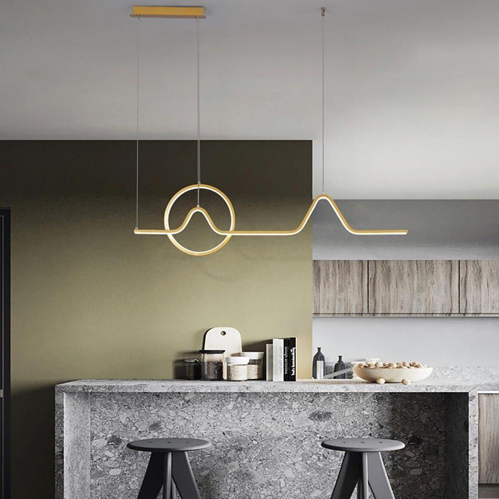 Circular Linear Dimmable LED Modern Chandelier