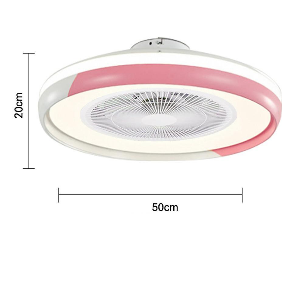 Circular Dimmable Bladeless Ceiling Fan with LED Light