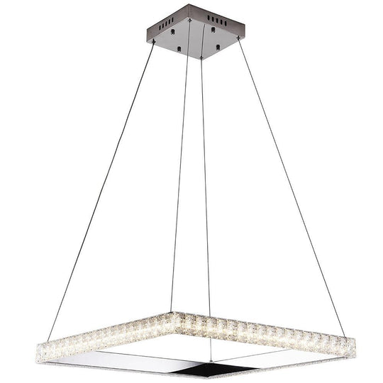 Square Electroplated Crystal – LED Modern Chandelier Pendant Light