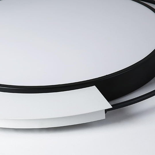 Modern Circular Flush Mount LED Ceiling Light 1 Light