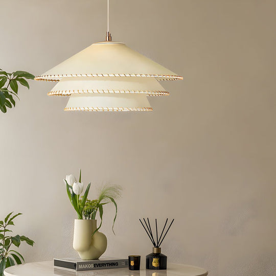 Rustic 3 Tiers Parchment Pendant Light