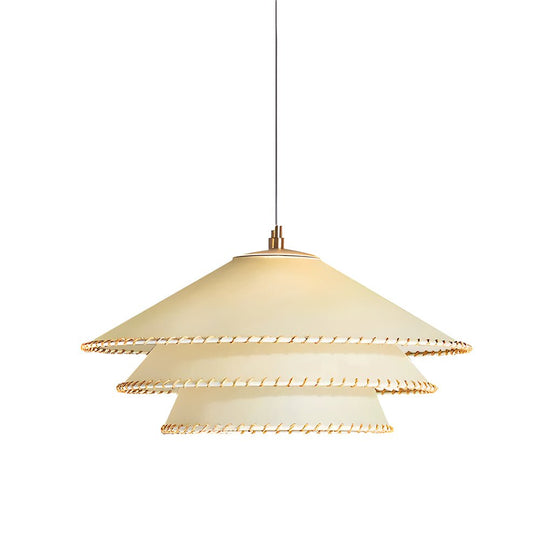 Rustic 3 Tiers Parchment Pendant Light