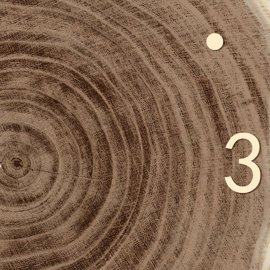 Rustic Round Wood Slice Clock with LED Lights and Remote