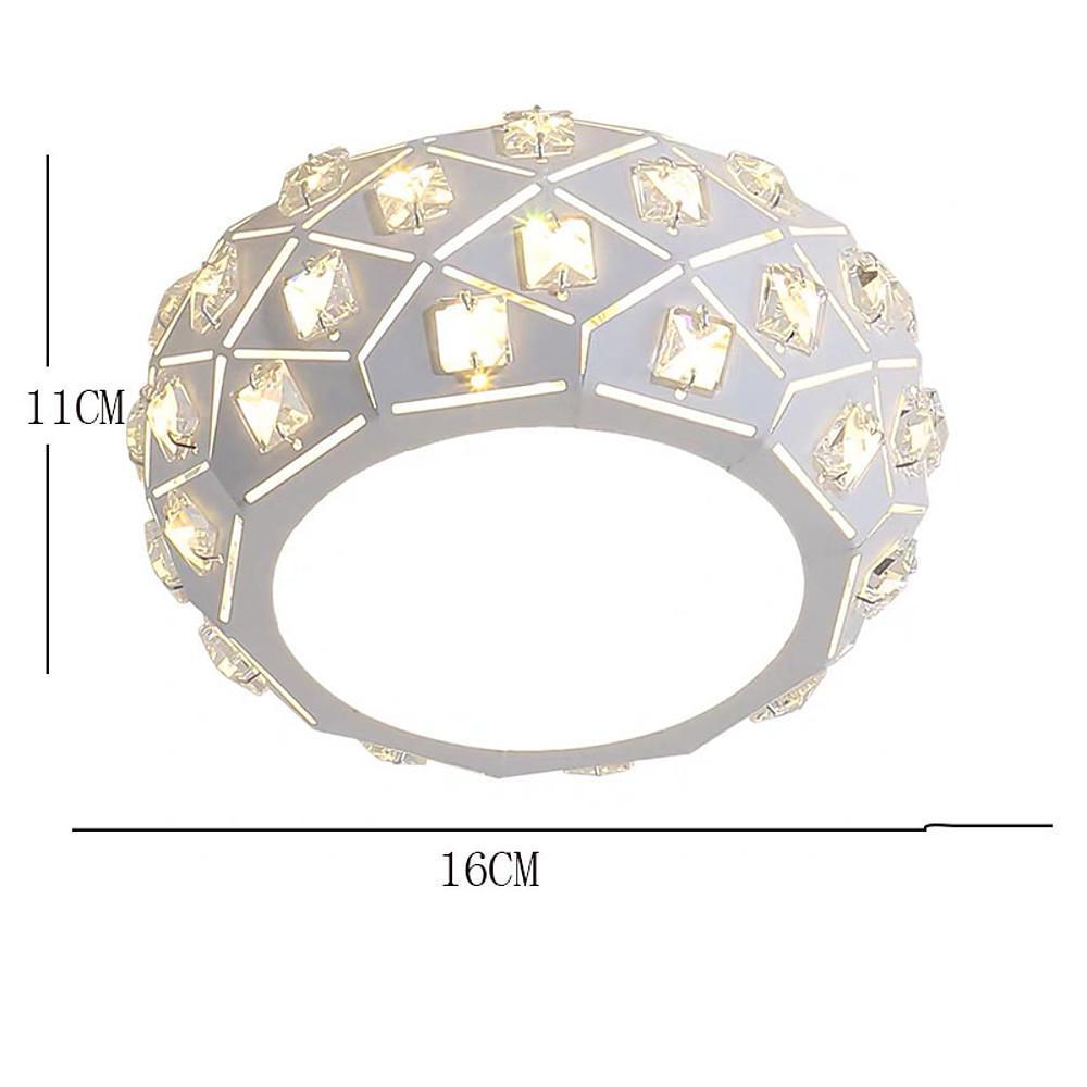 Metal Crystal Decorative LED Flush Mount Ceiling Light