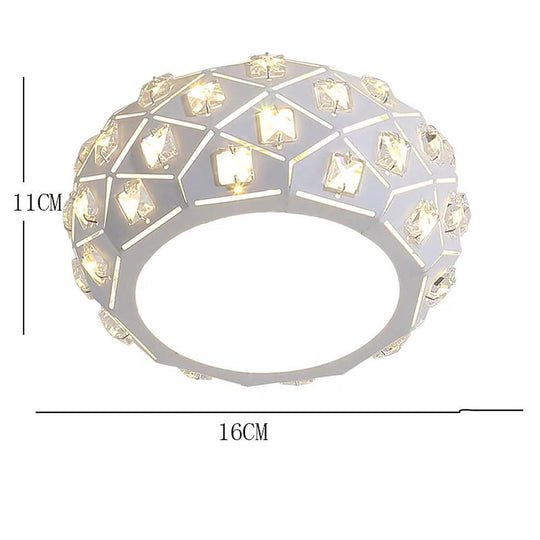 Metal Crystal Decorative LED Flush Mount Ceiling Light