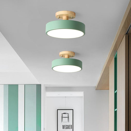 Round Shapes 3-Step Dimming LED Modern Flush Mount Ceiling Light