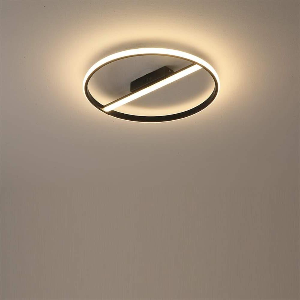 Creative Circle LED Flush Mount Ceiling Light – Modern Metal Design