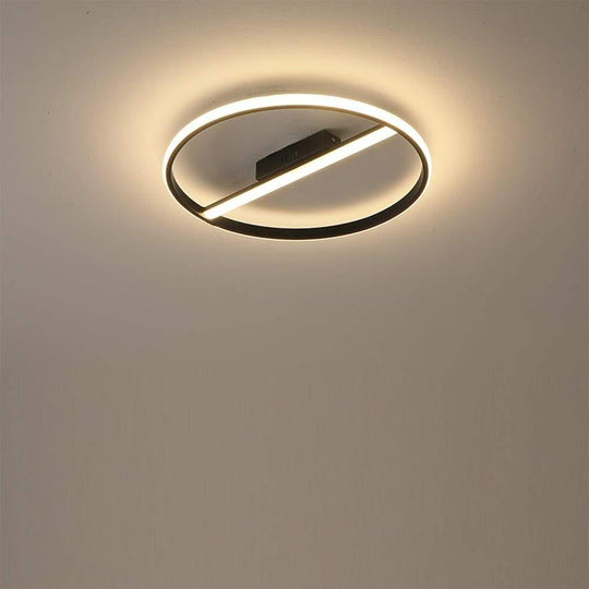 Creative Circle LED Flush Mount Ceiling Light – Modern Metal Design