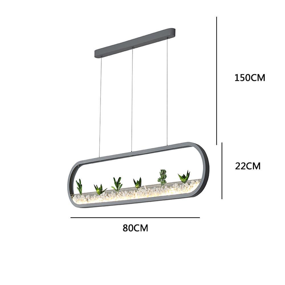 Rounded Corners Rectangular Modern LED Pendant Light