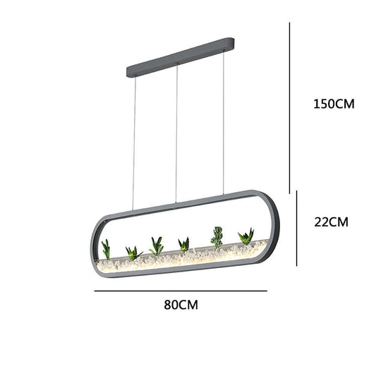 Rounded Corners Rectangular Modern LED Pendant Light
